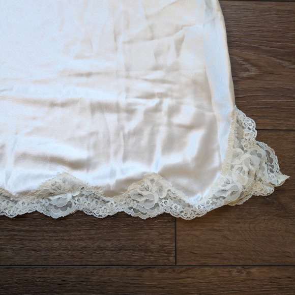 Vtg Sabrina Lingerie Baby Doll Nightie Slip Dress Bridal Lace Coquette Dainty L - Picture 5 of 10